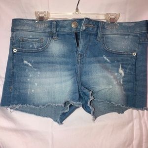 Express Light Wash Jean Shorts